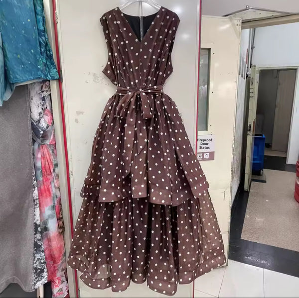 Saliqa Polka dot Maxi Dress