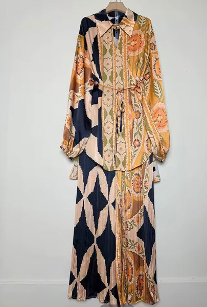 Hulda print trouser set