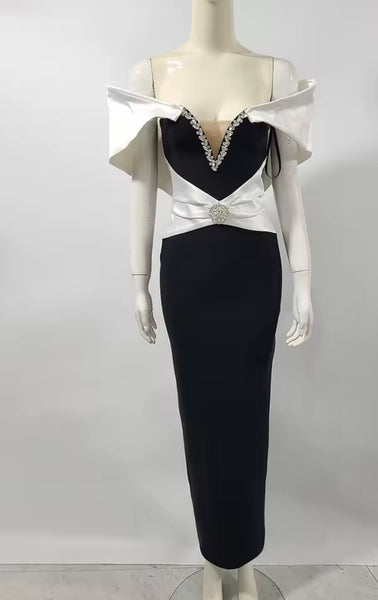 Afafa off shoulder bandage dress