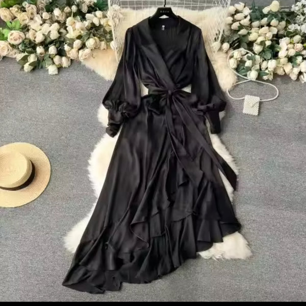 Selah irregular wrap dress