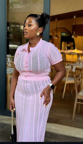 Obafemi knit skirt set
