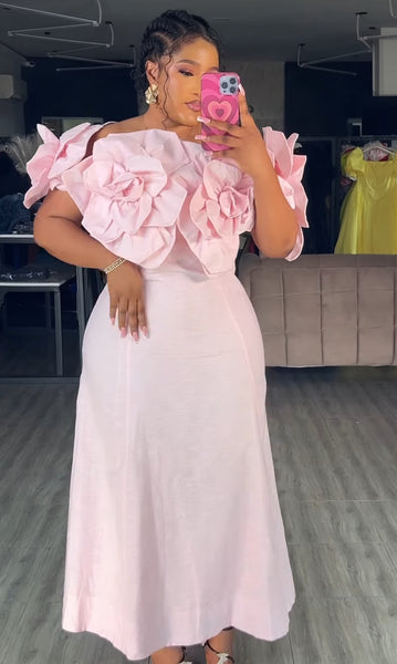 Tyla 3D floral dress