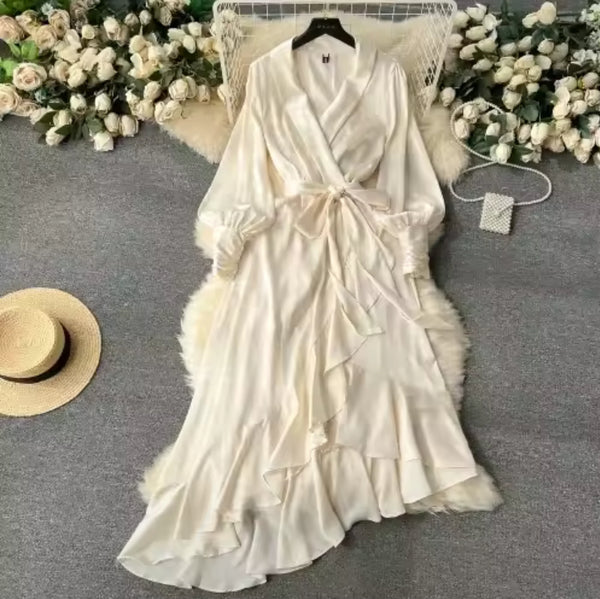 Selah irregular wrap dress