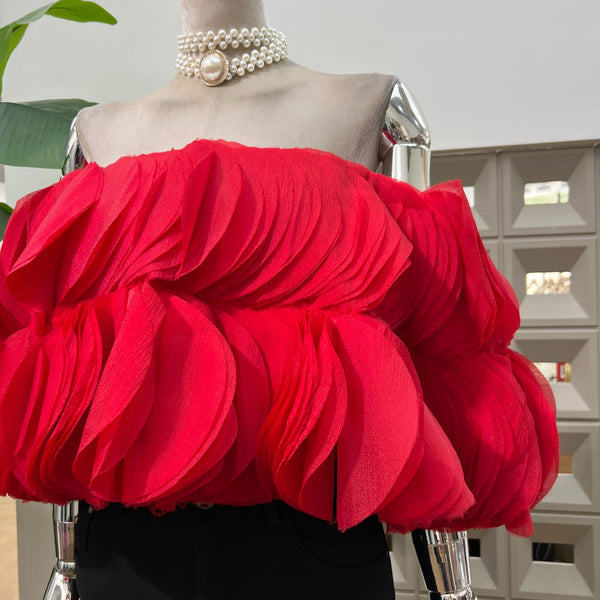 Kayo off shoulder crop top