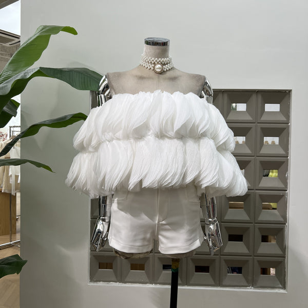 Kayo off shoulder crop top