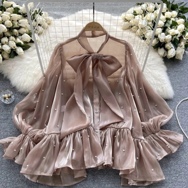 Nanette Pearl bow blouse