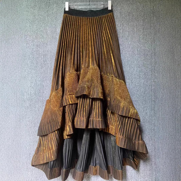 Evangeline velvet High low skirt