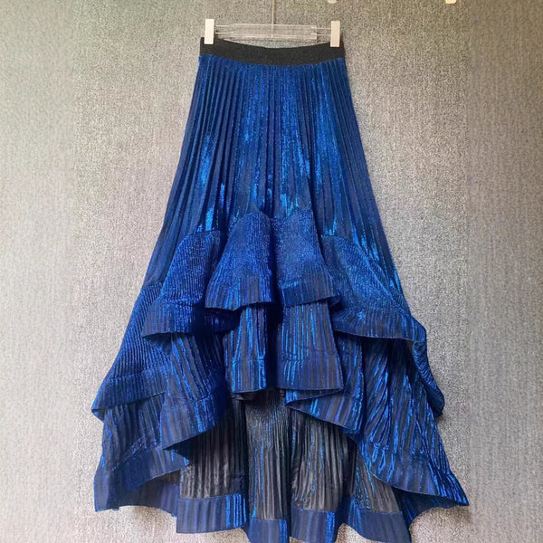 Evangeline velvet High low skirt