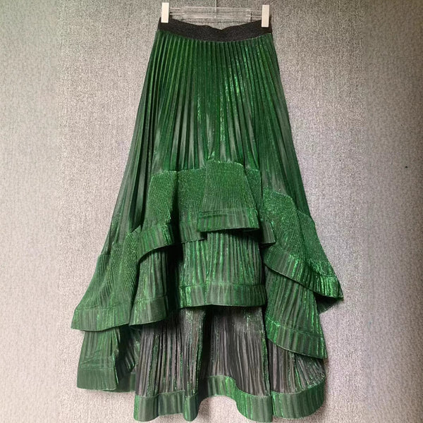 Evangeline velvet High low skirt