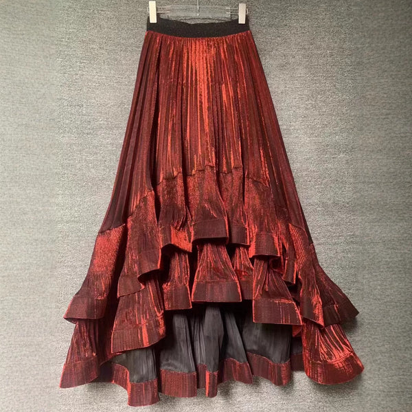 Evangeline velvet High low skirt