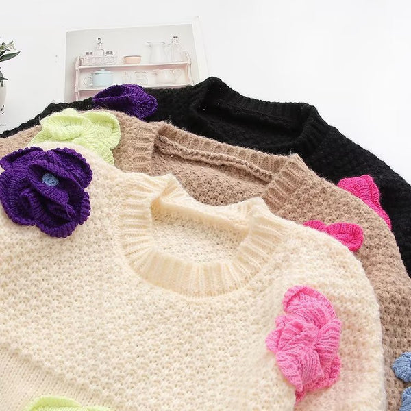 Zwelethu 3D flower detail cardigan