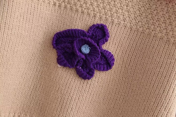 Zwelethu 3D flower detail cardigan