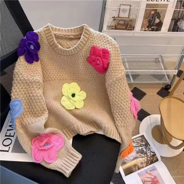Zwelethu 3D flower detail cardigan