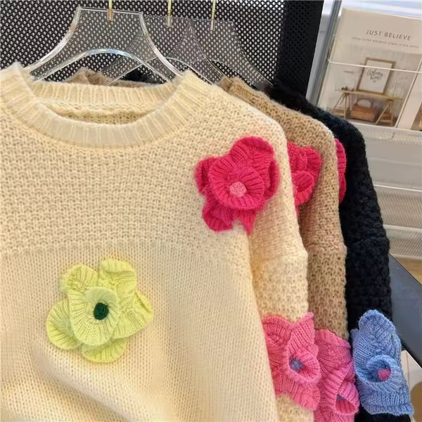 Zwelethu 3D flower detail cardigan