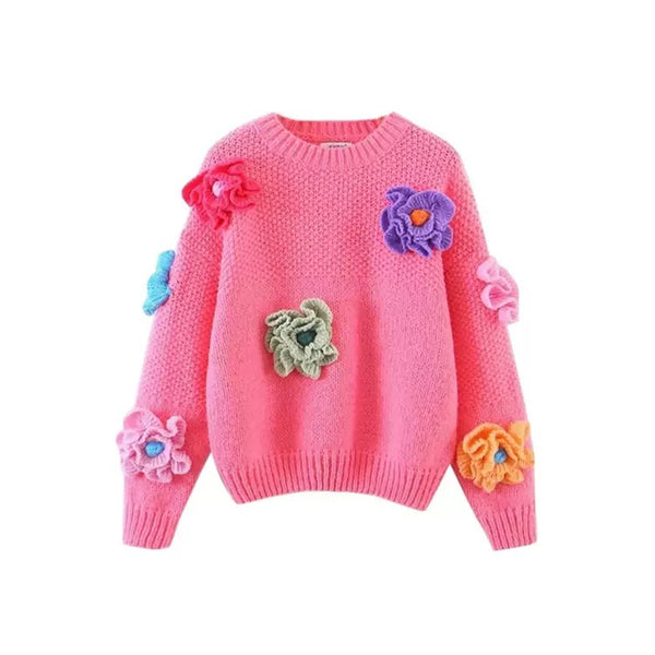 Zwelethu 3D flower detail cardigan