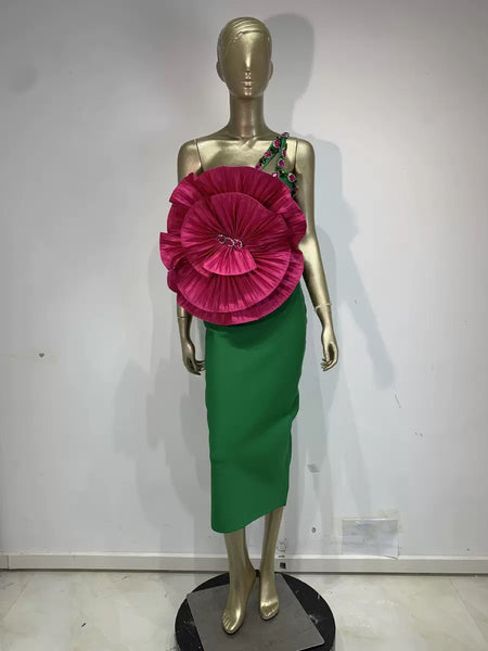 Nalaya one shoulder bandage dress