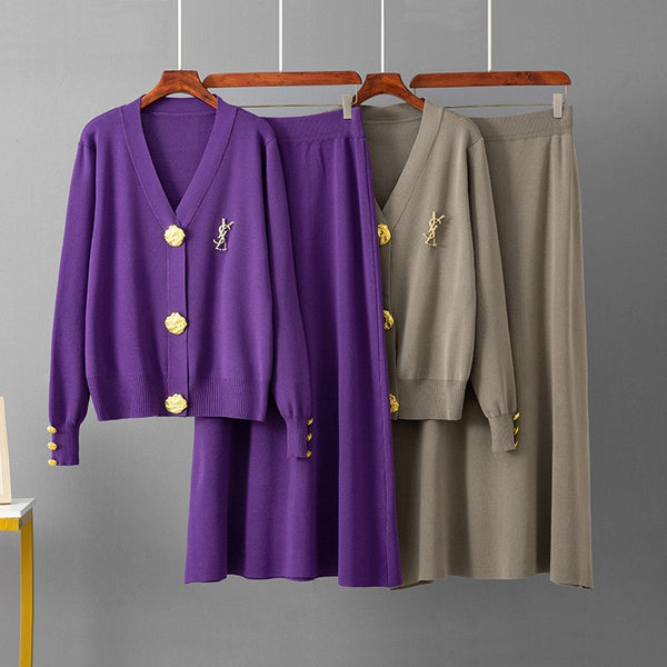 Joni knitted skirt set