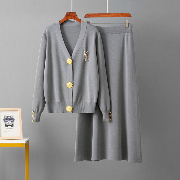 Joni knitted skirt set