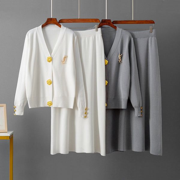 Joni knitted skirt set