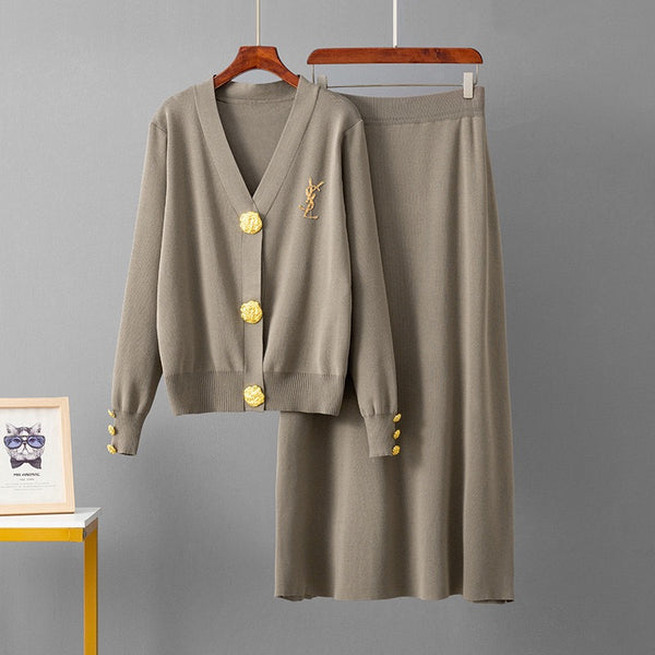 Joni knitted skirt set