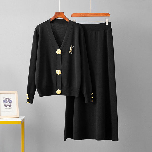 Joni knitted skirt set