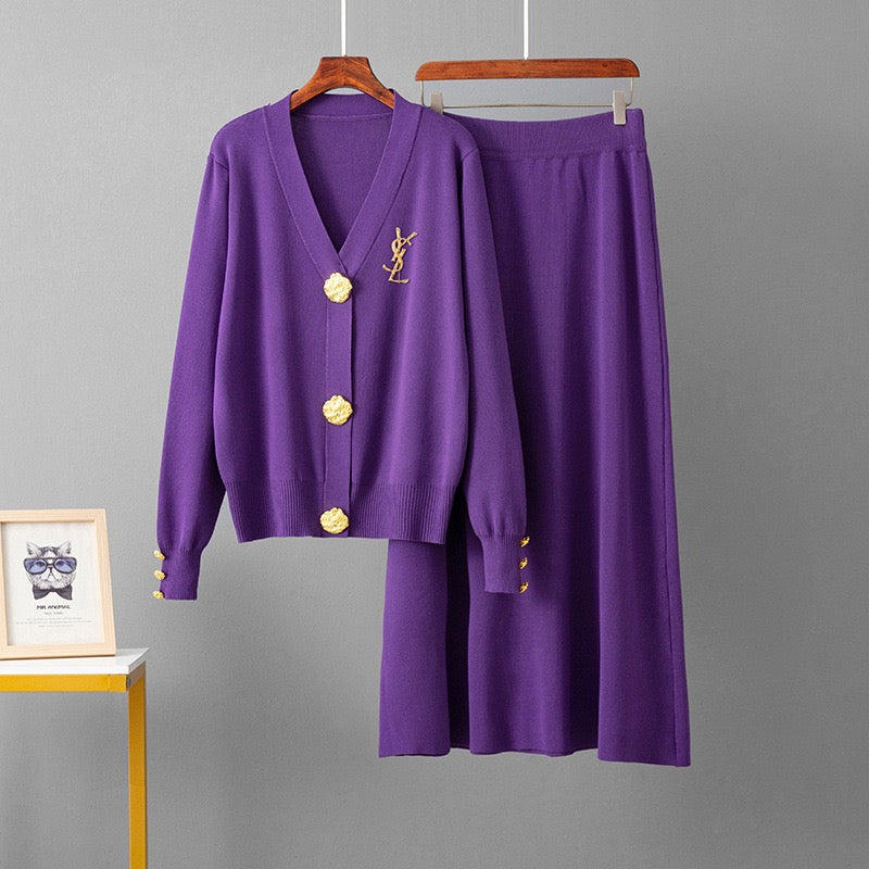 Joni knitted skirt set