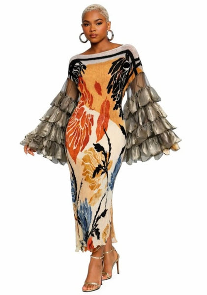 Nonita pleated dress