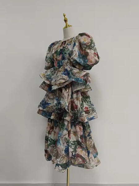 Shamara ruffle tier dress