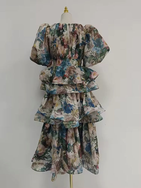 Shamara ruffle tier dress