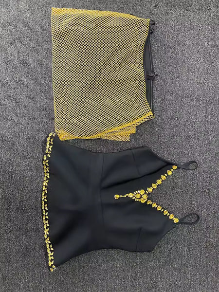 Aiysha gold peplum set