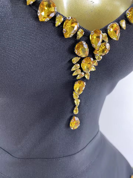 Aiysha gold peplum set