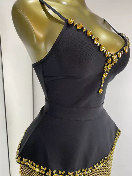 Aiysha gold peplum set