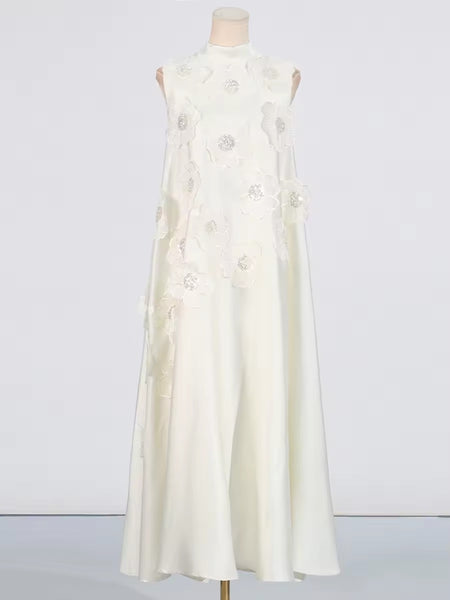 Adeena 3D floret kaftan dress