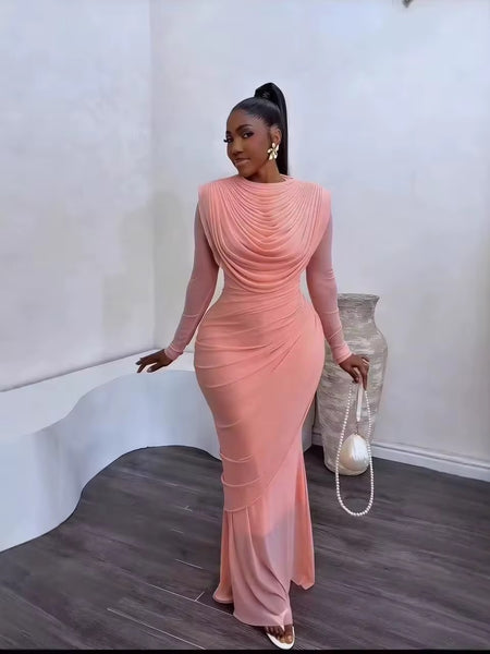 Farai Crowl neck maxi dress