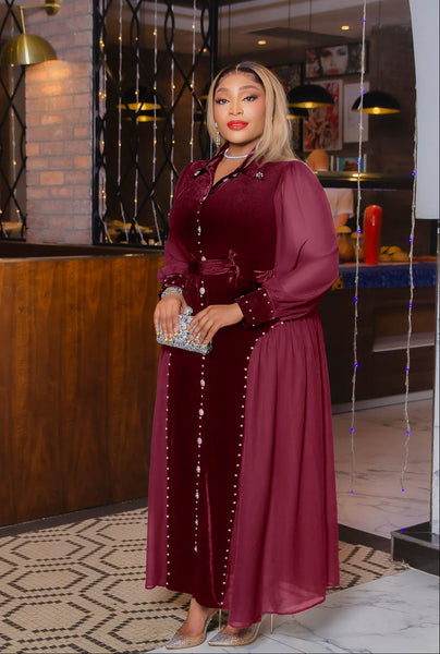 Tennia 3 piece velvet dress set