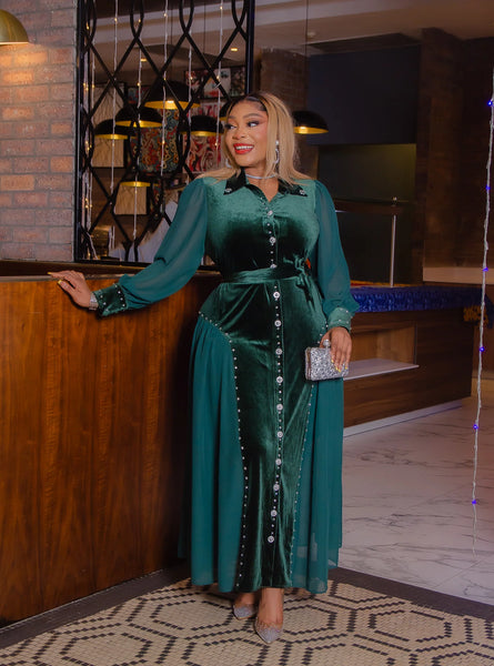 Tennia 3 piece velvet dress set