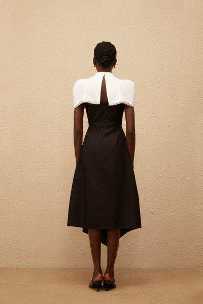 Leslyn shawl block dress