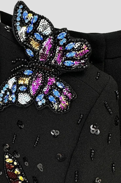 Larenne Embroided Butterfly Blazer Trouser set