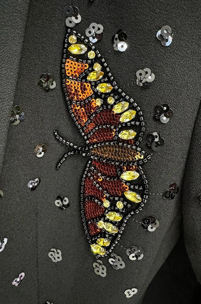 Larenne Embroided Butterfly Blazer Trouser set