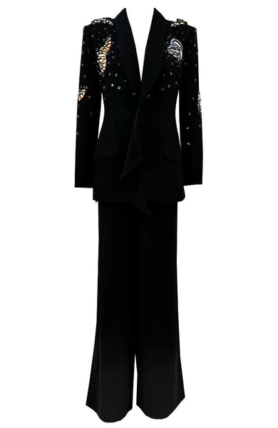 Larenne Embroided Butterfly Blazer Trouser set
