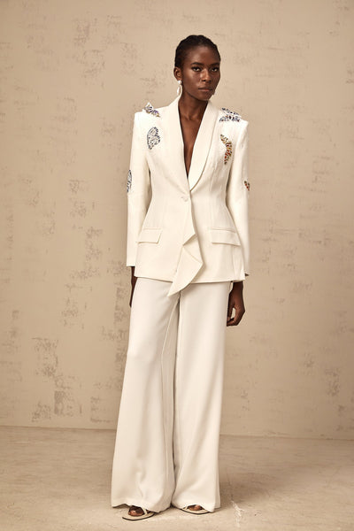 Larenne Embroided Butterfly Blazer Trouser set