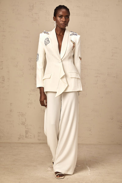 Larenne Embroided Butterfly Blazer Trouser set