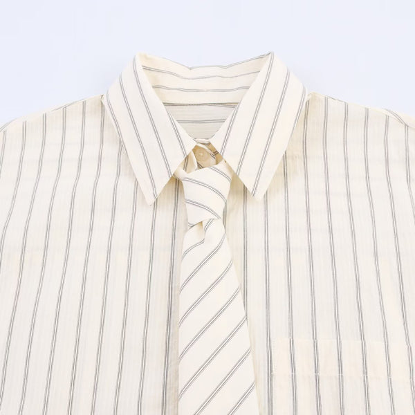 Anisa boyfriend style shirt and tie