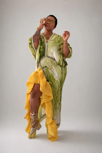 Euphemia pleated dress