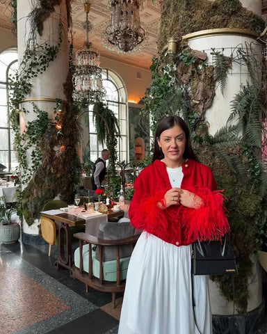 Ife feathered wrist cardigan