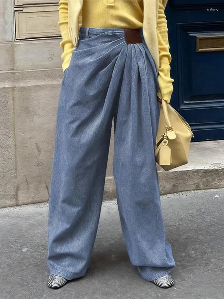 Ketta draped denim pants