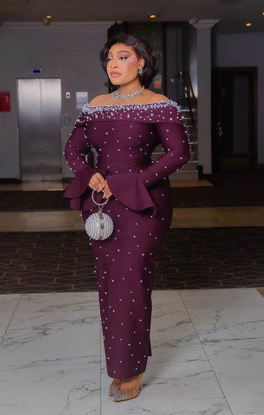 Carioline Haute Plum Bandage dress