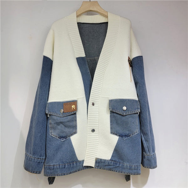 Naya denim sweater jacket