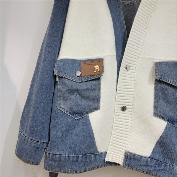 Naya denim sweater jacket