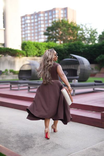 Lannienne asymmetric midi dress